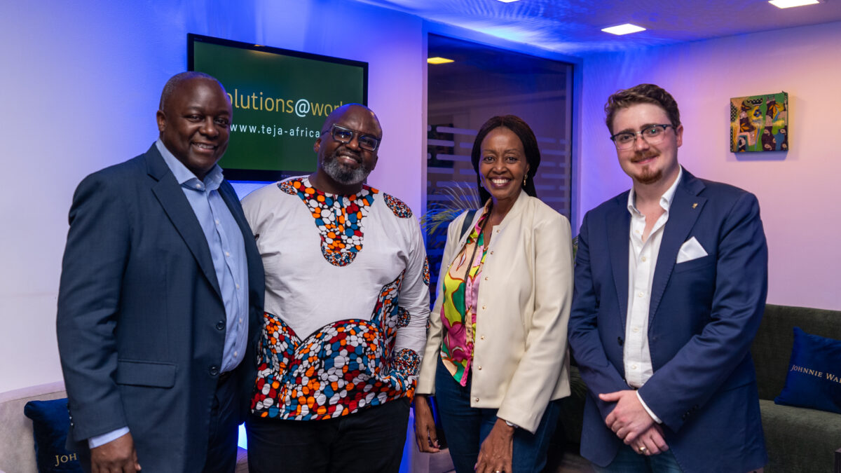 From L - R: Teja Spaces Founder and CEO Paul Kavuma, Dotsavvy CEO and Founder Moses Kemibaro, Founder & CEO Melvin Marsh International Ltd Flora Mutahi and Kenyan Wall Street CEO Andrew Barden.