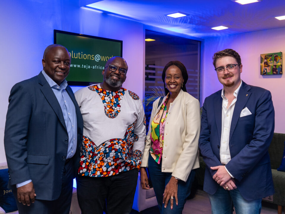 From L - R: Teja Spaces Founder and CEO Paul Kavuma, Dotsavvy CEO and Founder Moses Kemibaro, Founder & CEO Melvin Marsh International Ltd Flora Mutahi and Kenyan Wall Street CEO Andrew Barden.